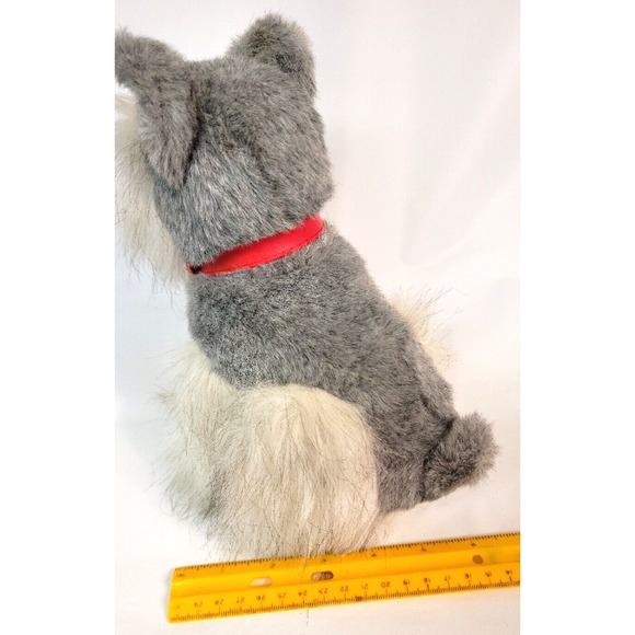 Miniature Schnauzer Sparkie ASPCA Special Effects 1994 Polar Puff Red Collar - Picture 9 of 15